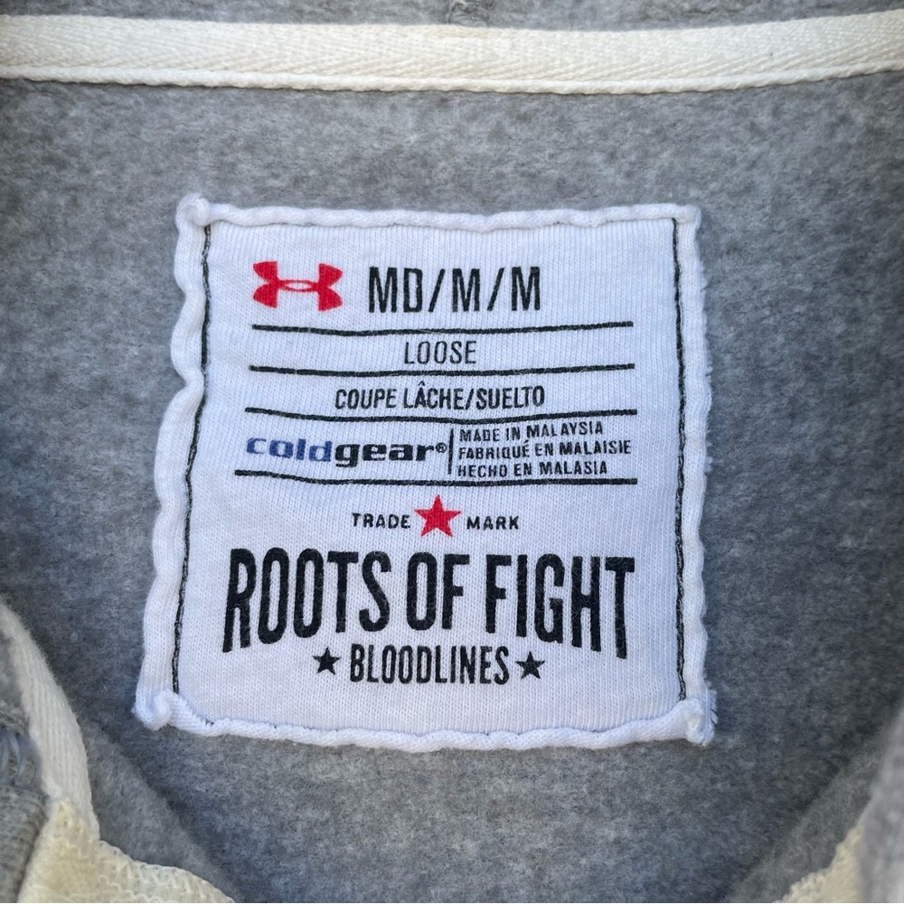 Under Armour Gray Full-Zip Hoodie with Red Bruce Lee J.K.D. Graphic - Picture 12 of 15